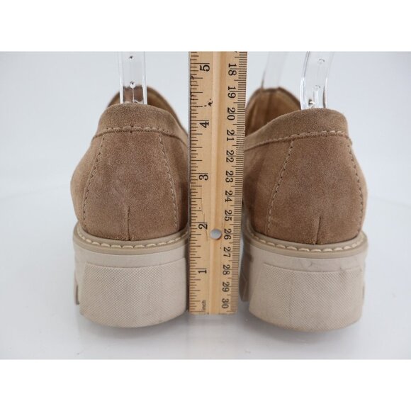 La Canadienne Devin Suede Shearling Penny Loafers Brown Suede Size 7.5 Chunky - Picture 7 of 14